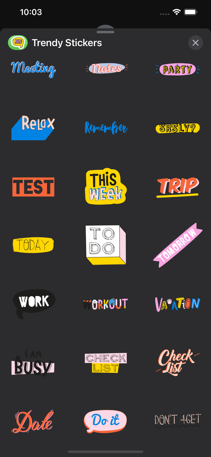 Trendy stickers