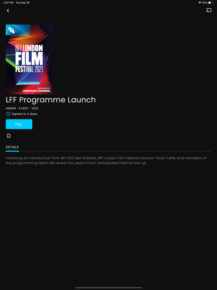 BFI LFF Press  Industry