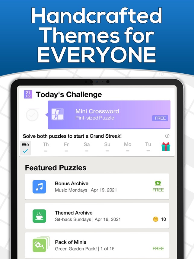 Daily Themed Crossword Puzzles On The App Store