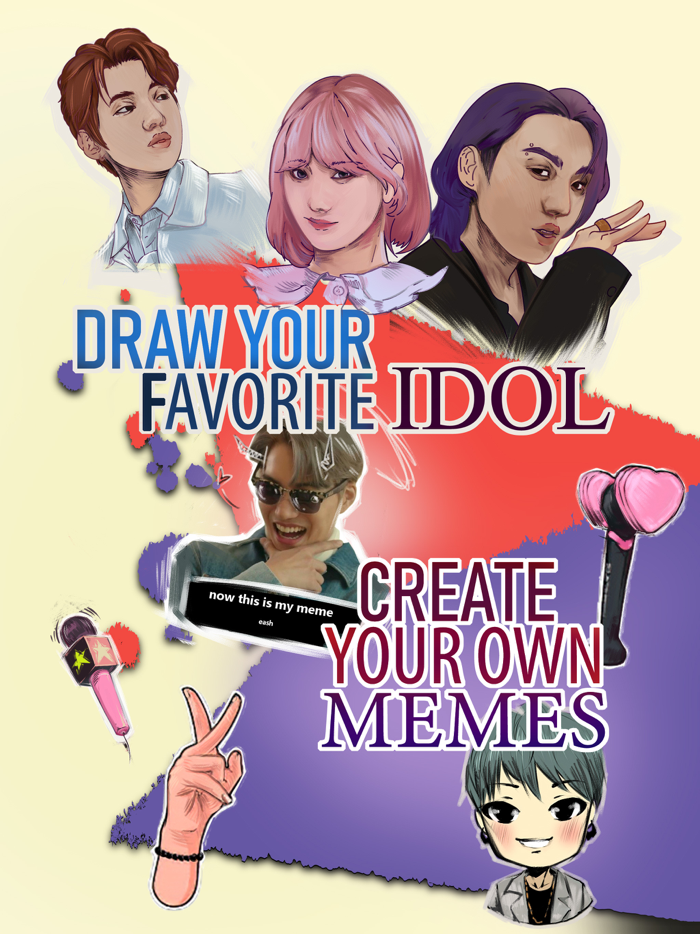 KPOP Idols Draw and Share