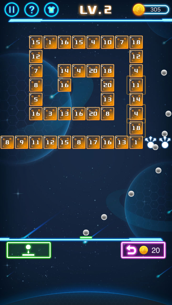 弹球弹不停 - 打砖块小游戏