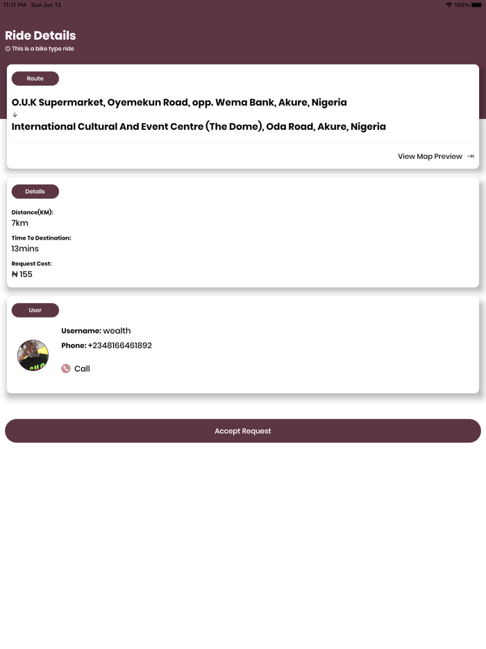 Milade Taxicab Driver