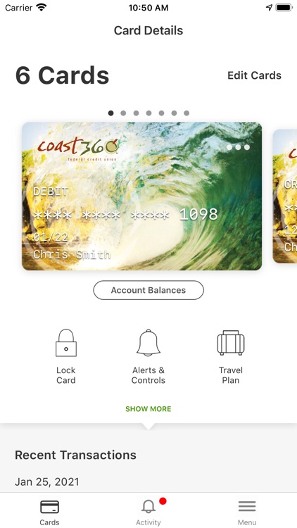 Coast360 Card Control