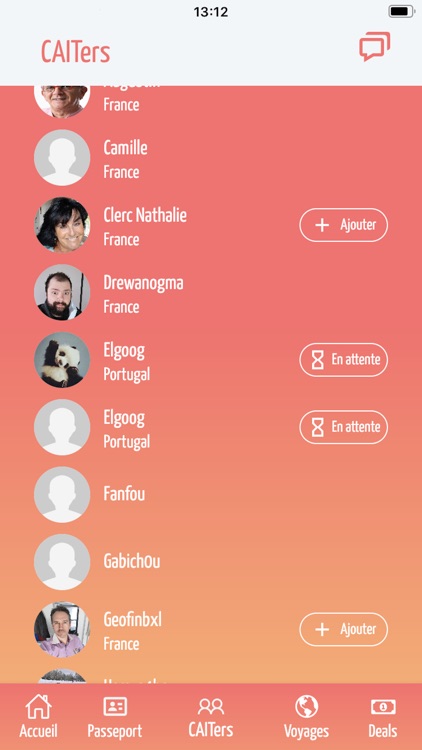 CAIT Réseau social voyageurs screenshot-4