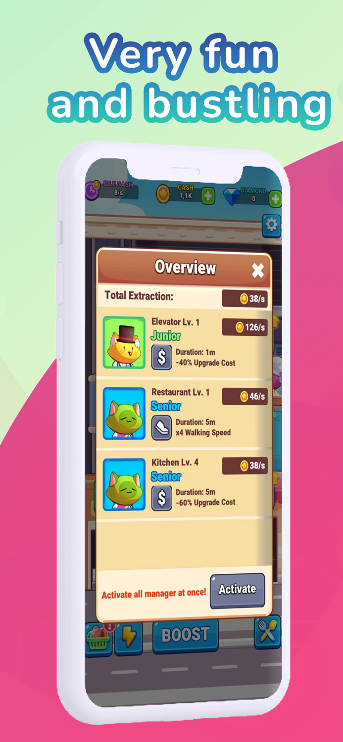 Idle Restaurant Cat Meoww