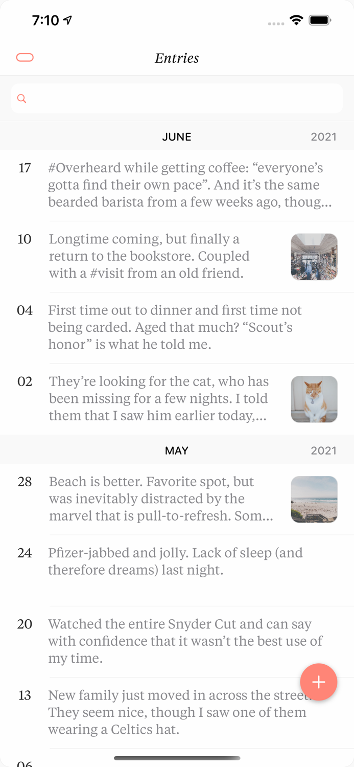 Darling — for journaling