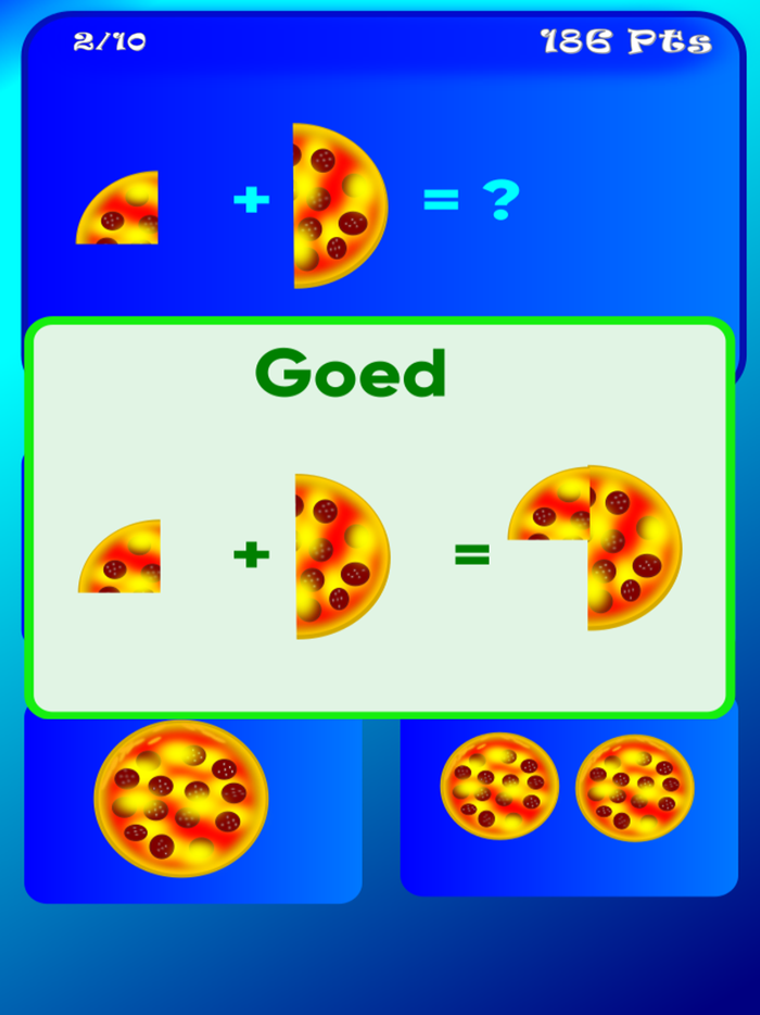 Breuken 1, rekenen met pizzas