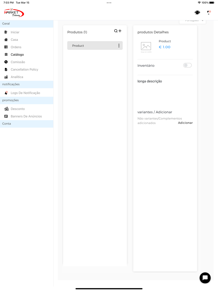 Admin Market Delivery