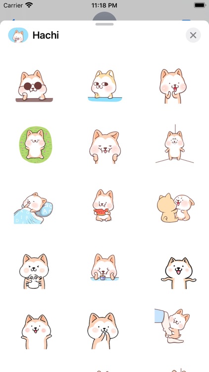 Hachi:Akita Dog Animated Emoji screenshot-5
