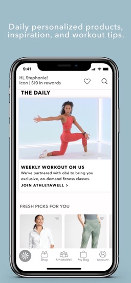Athleta app screenshot