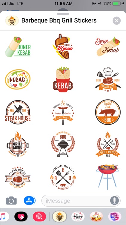 Barbeque BBQ Grill Stickers screenshot-3