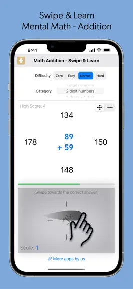 Game screenshot Addition Math - Swipe & Learn mod apk