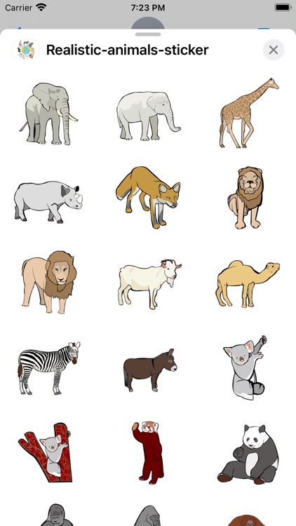 Realistic animals sticker