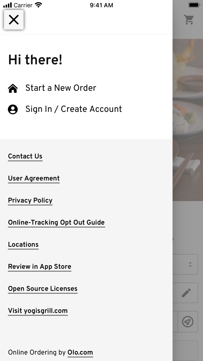 Yogis Grill Ordering