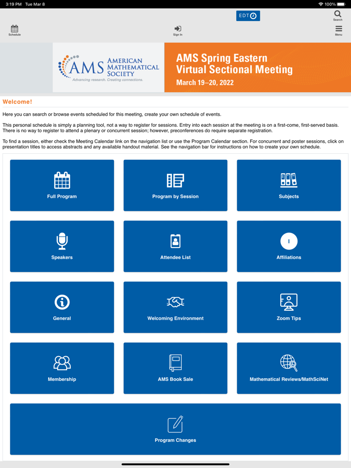 AMS Spring Eastern 2022