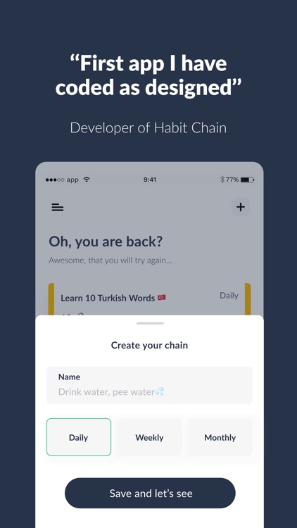 Habit Chain - Create Routines