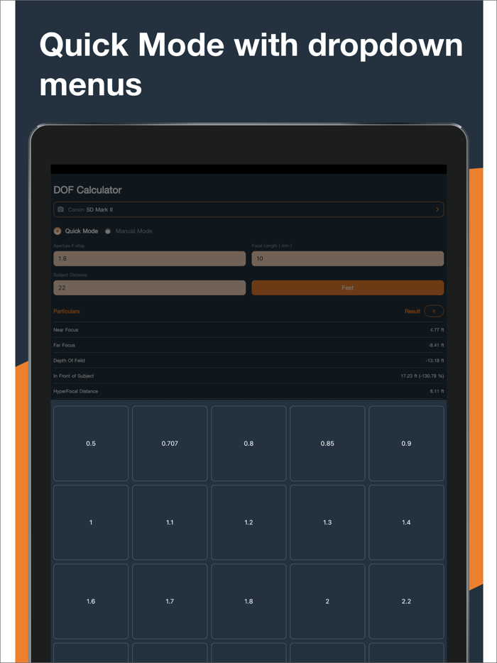 DOF Calculator for Photography