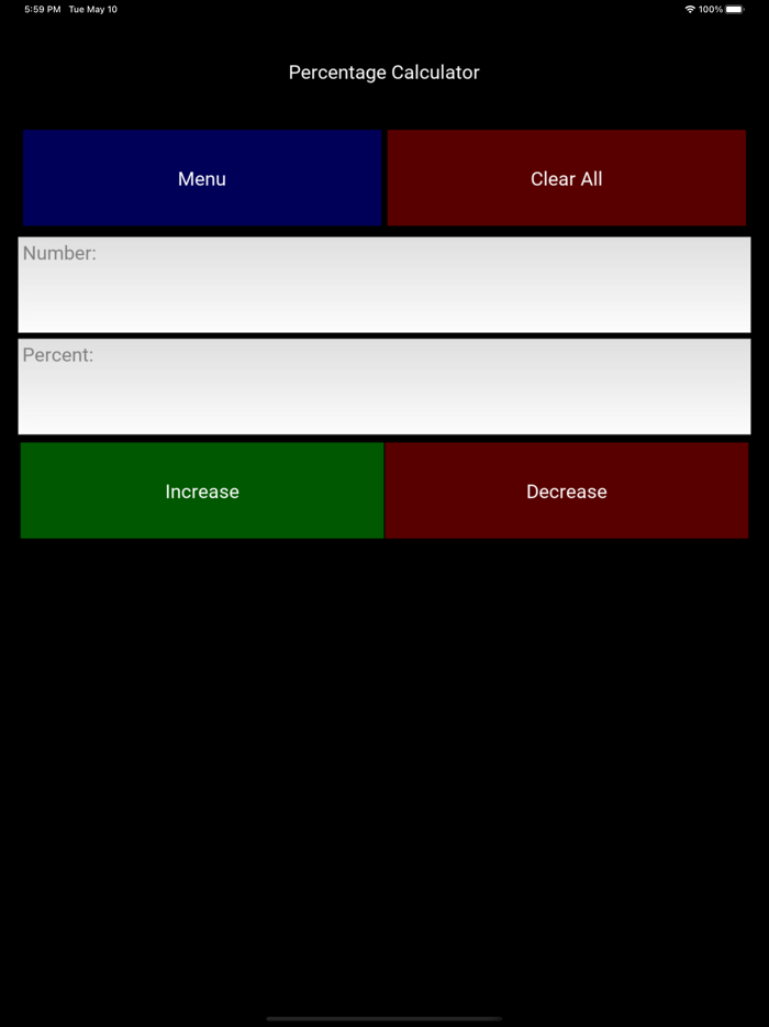 Percents Calculator - KSquared
