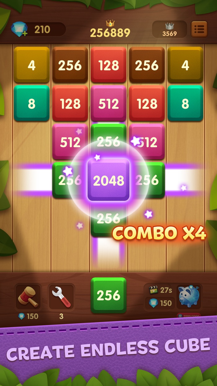 Merge Block 2048 Shoot Puzzle