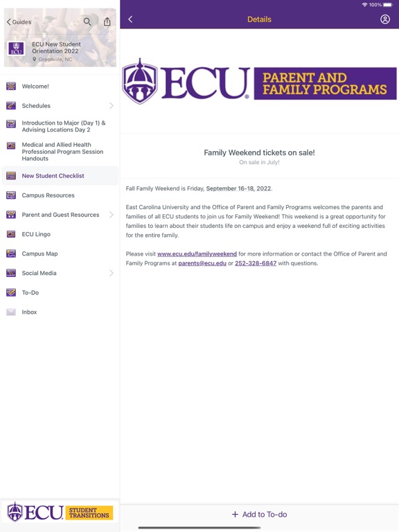 East Carolina University Guide screenshot 2