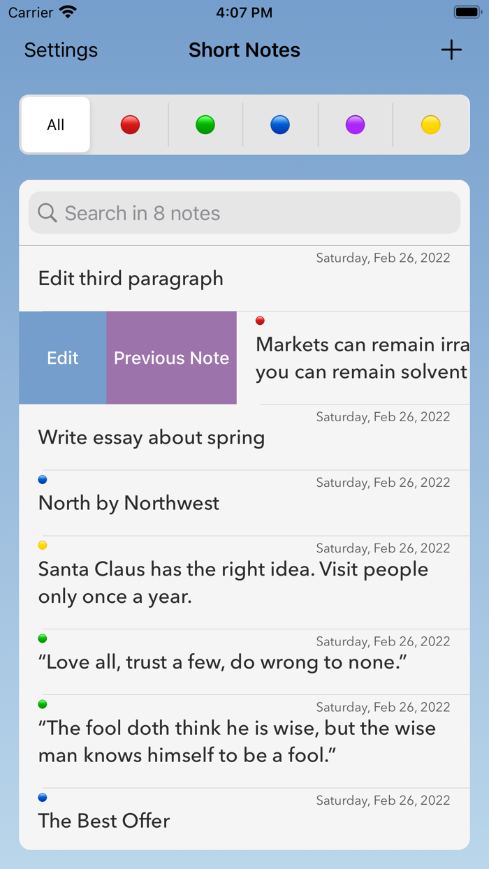 Short Notes - Tag with Emoji