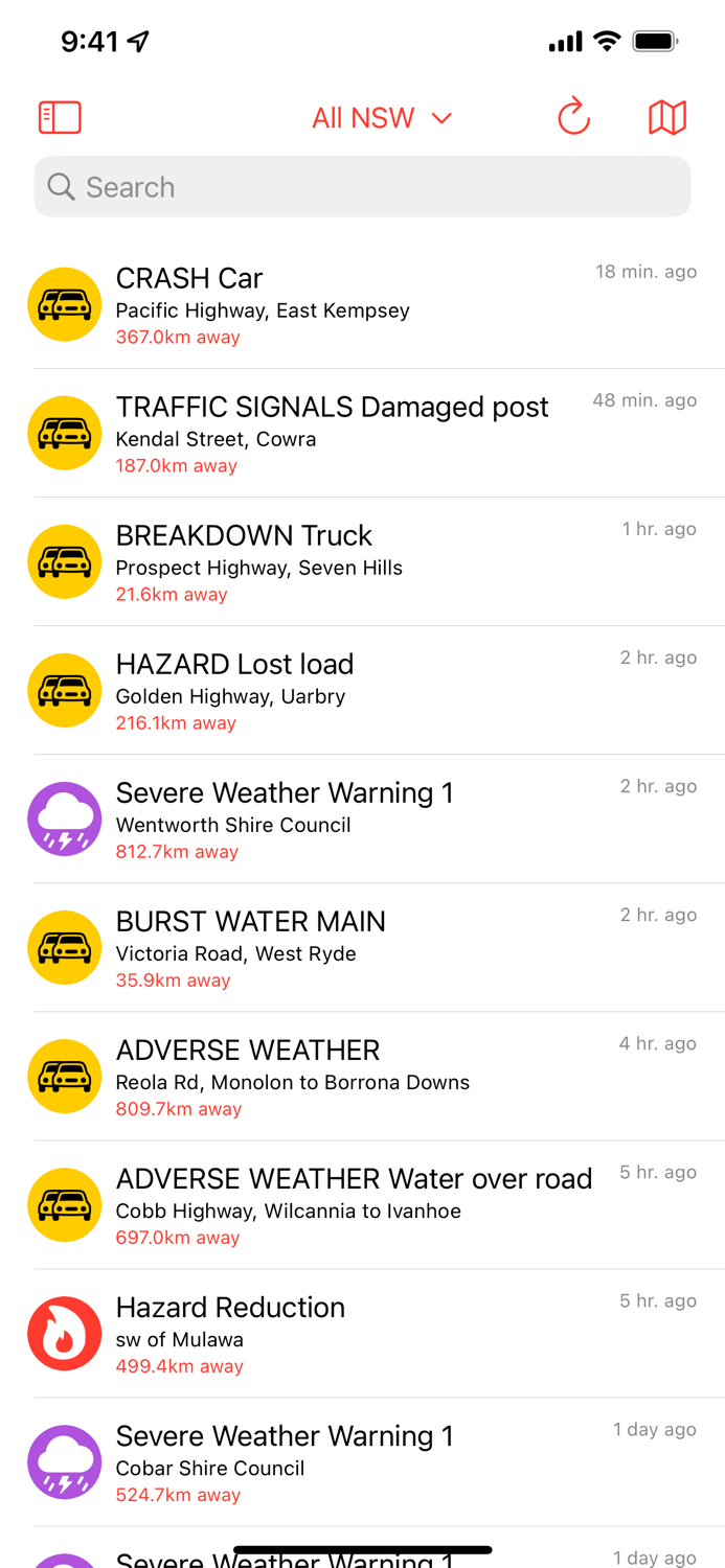 NSW Incident Alerts