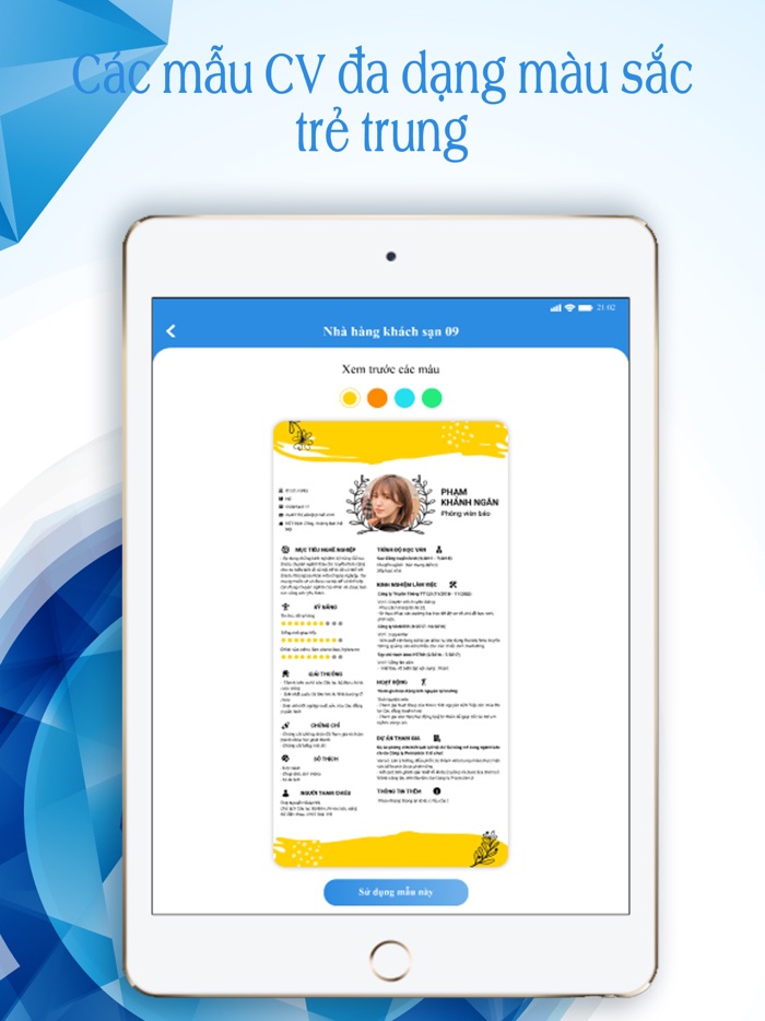 Tạo CV Xin Việc Timviec365.net
