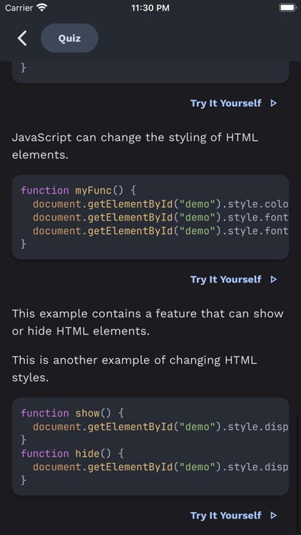 Learn JavaScript w/ Editor screenshot-3