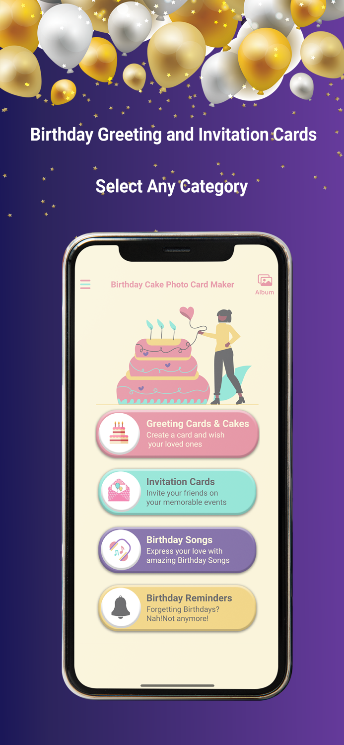 Birthday Cake Photo Card Maker