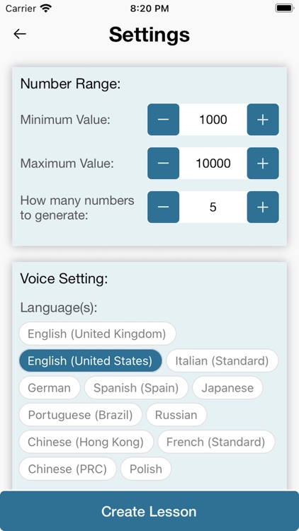 Interpreter Practice Generator