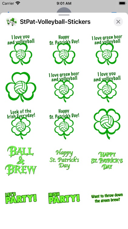 St Pat's Volleyball Stickers