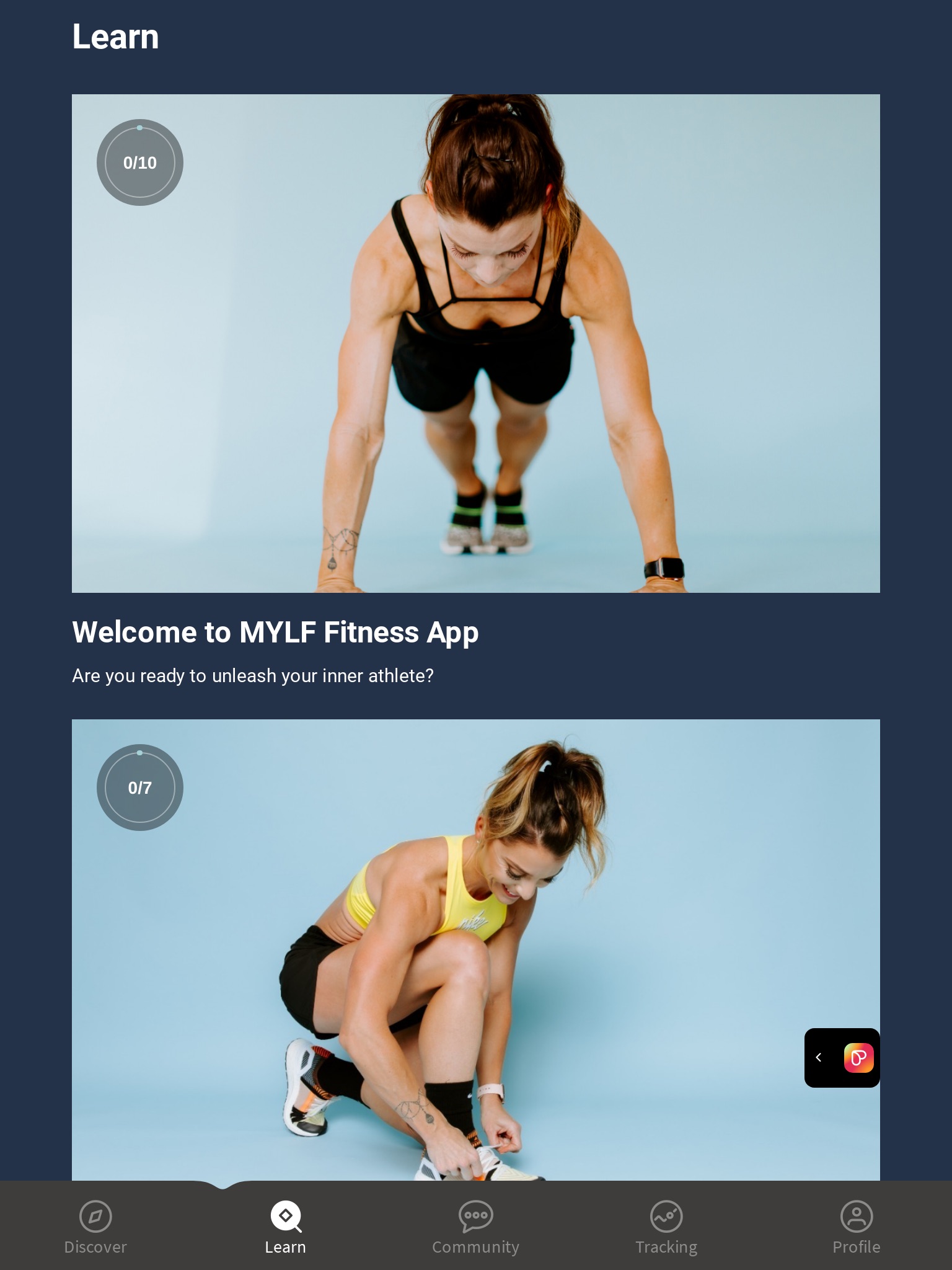 MYLF Fitness screenshot 2