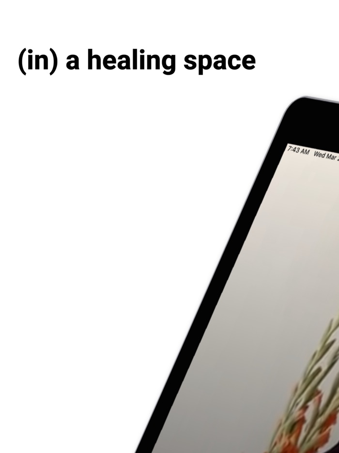 in a healing space