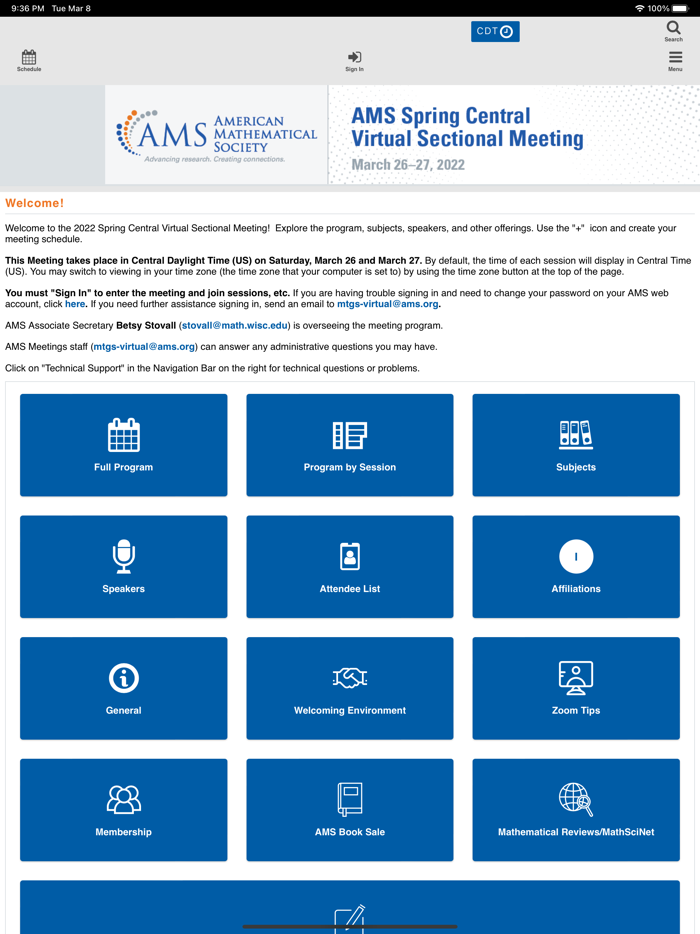 AMS Spring Central 2022