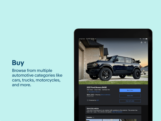 EBay Motors: Parts, Cars, more Ipad images