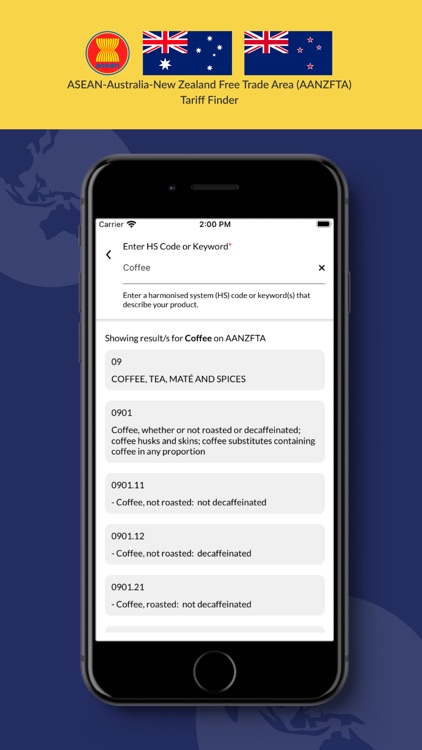 AANZFTA Tariff Finder screenshot-3