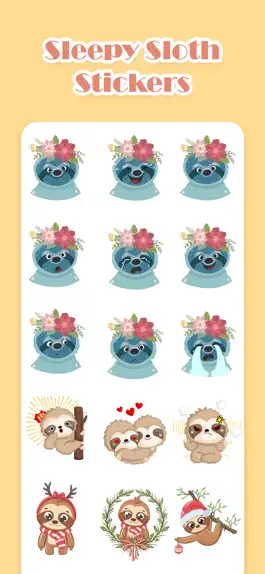 Game screenshot Lazy Sloth Stickers! apk