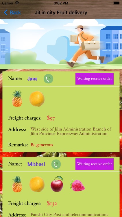 JiLin city Fruit delivery