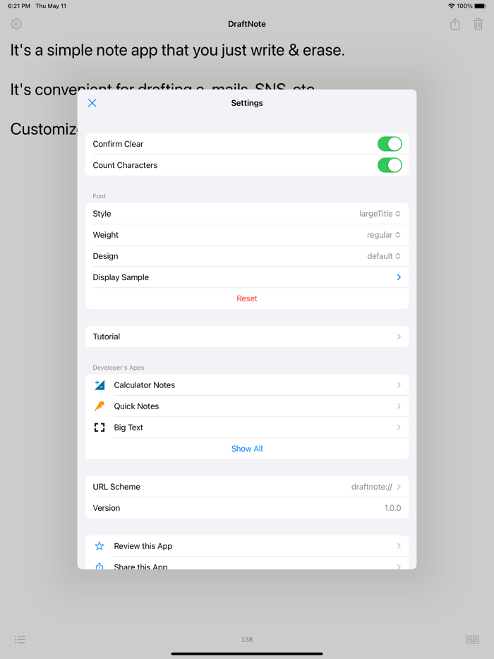 Draft Note - Idea Memo Widget