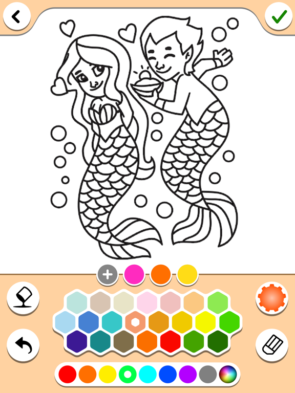 Mermaids coloring pages screenshot 4