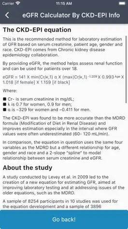 Game screenshot CKD-EPI eGFR Calculator hack