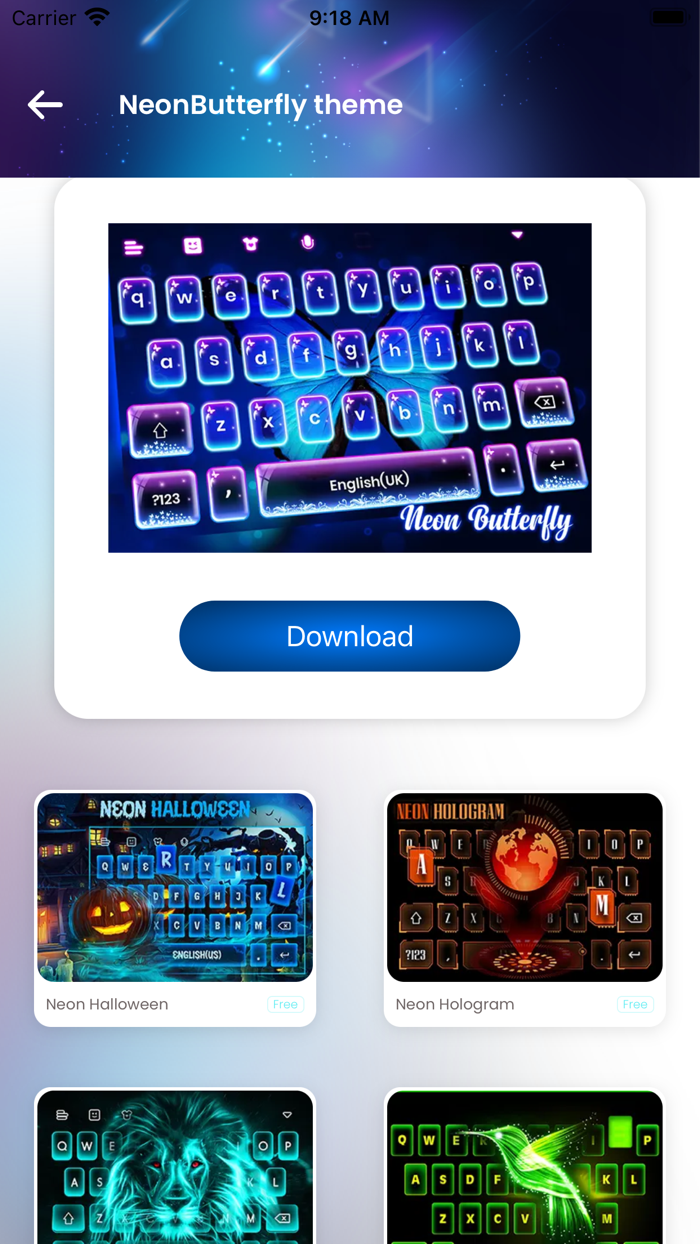 Color Keyboard Neon Led