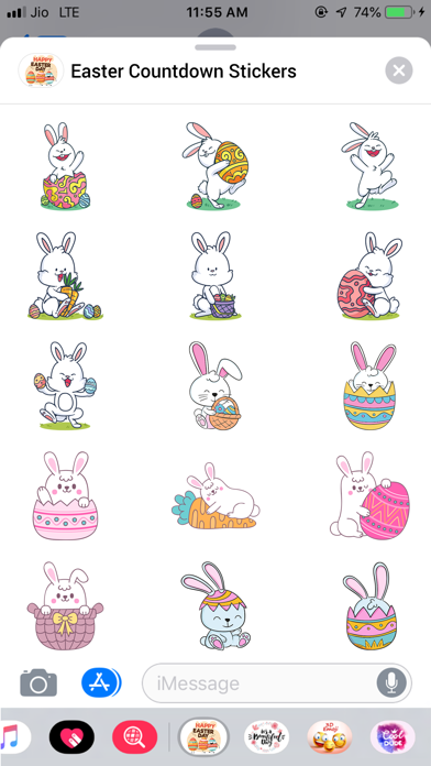 How to cancel & delete Easter Countdown Stickers from iphone & ipad 2