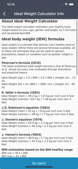 Game screenshot Ideal Body Weight Calculator hack