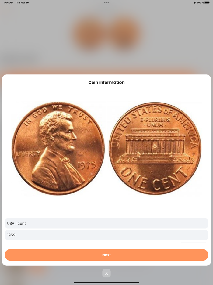 CoinIn Coin Scan Identifier