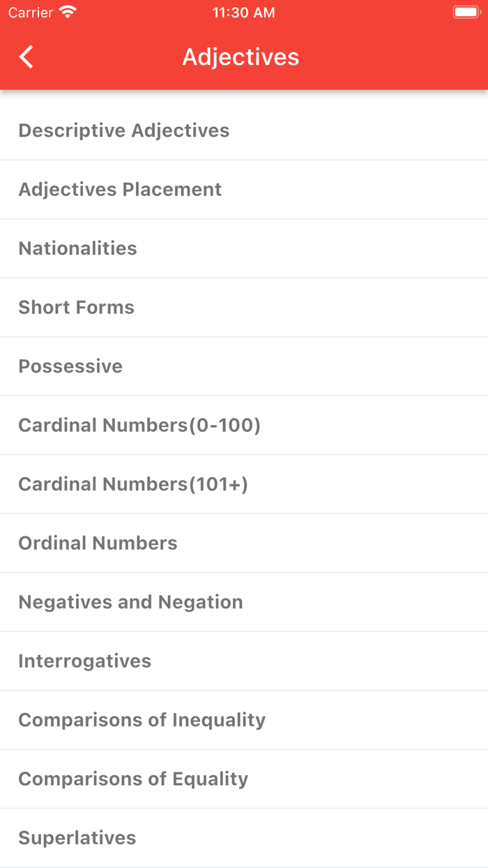 Spanish Grammar Offline