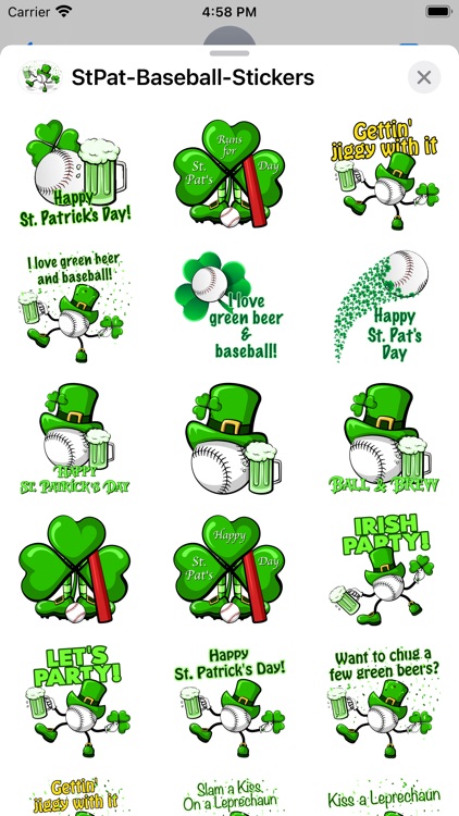 St Pat's Baseball Stickers