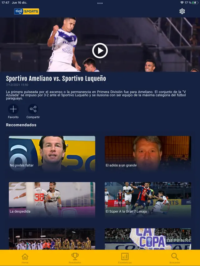 Captura 2 Tigo Sports Paraguay iphone