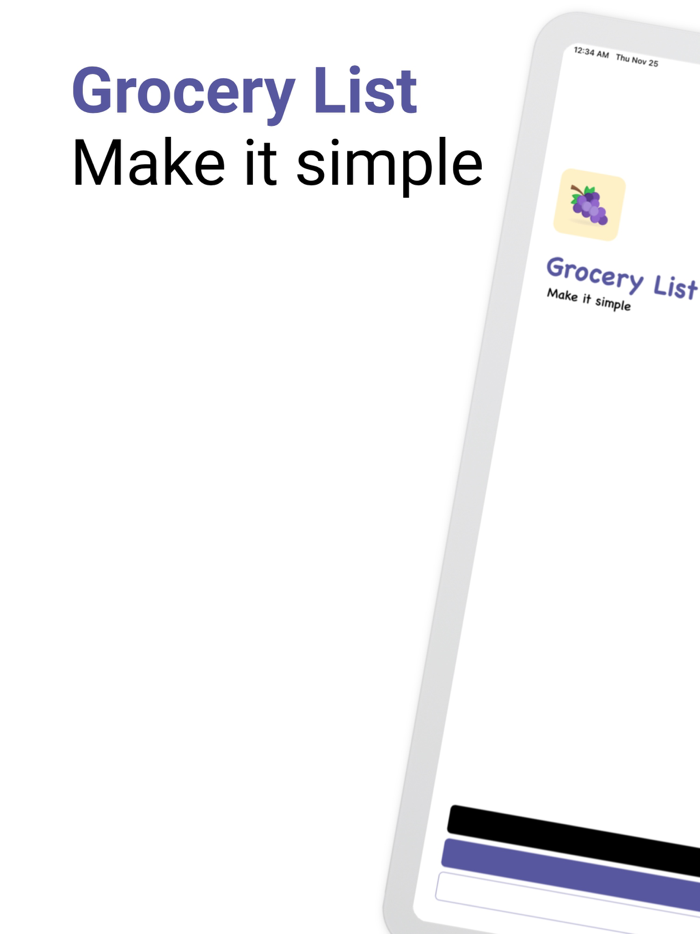 Grocery List Make it simple