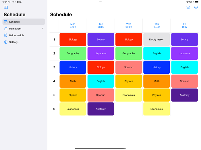 School Timetable - Schedule